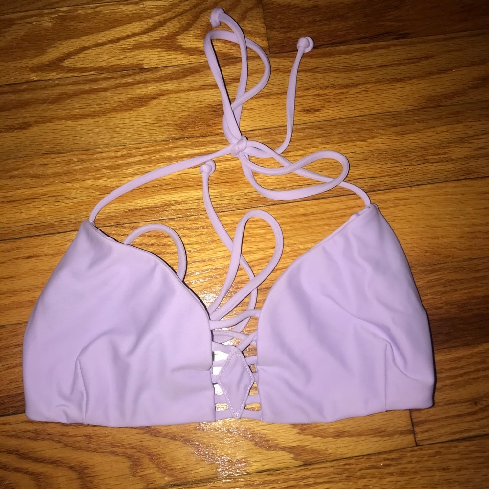 Citrine swim bikini top